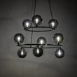 Pendul TK Lighting ANNABELLE metal, sticla, negru, gri, G9 - TK-6845