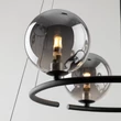 Pendul TK Lighting ANNABELLE metal, sticla, negru, gri, G9 - TK-6845