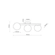 Plafoniera TK Lighting ESTERA metal, sticla, negru, gri, G9 - TK-6855