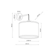Aplica de perete TK Lighting JUTA metal, textil, negru, natur, E27 - TK-6858