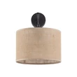 Aplica de perete TK Lighting JUTA metal, textil, negru, natur, E27 - TK-6858