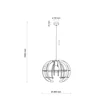 Pendul TK Lighting VENUS metal, lemn, negru, maro, E27 - TK-6886