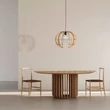 Pendul TK Lighting VENUS metal, lemn, negru, maro, E27 - TK-6886