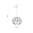 Pendul TK Lighting VENUS metal, lemn, negru, maro, E27 - TK-6888