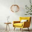 Pendul TK Lighting VENUS metal, lemn, negru, maro, E27 - TK-6888