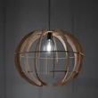 Pendul TK Lighting VENUS metal, lemn, negru, maro, E27 - TK-6888