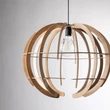 Pendul TK Lighting VENUS metal, lemn, negru, maro, E27 - TK-6888
