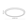 Plafoniera de baie TK Lighting AQUA metal, plastic, alb,negru,  LED, 45W, 3000K, 4980 Lm, IP54 - TK-6905