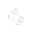 Plafoniera TK Lighting JET metal, negru, GU10 - TK-6910