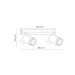 Plafoniera TK Lighting JET metal, negru, GU10 - TK-6912
