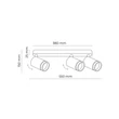 Plafoniera TK Lighting JET metal, alb, GU10 - TK-6915