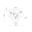 Plafoniera TK Lighting NILOS metal, sticla, negru, transparent, G9 - TK-758