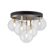 Plafoniera TK Lighting NILOS metal, sticla, negru, transparent, G9 - TK-758