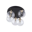Plafoniera TK Lighting NILOS metal, sticla, negru, transparent, G9 - TK-758