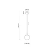 Pendul TK Lighting CADIX metal, sticla, auriu, transparent, G9 - TK-759