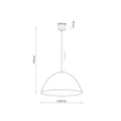 Pendul TK Lighting FARO metal, verde, E27 - TK-974