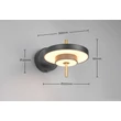 Aplica de perete Trio KEATON metal, plastic, negru, auriu, alb, LED, 10W, 2300-3000-4000K, 1200Lm - 240270180