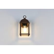 Aplica de perete exterior Trio MIRANDE metal, sticla, ruginiu, transparent, E27, IP23 - Trio-262260124