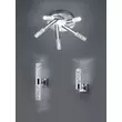 Aplica de perete pentru baie Trio BOLSA metal, acril, crom, transparent, LED, 3000K, 3.1W, 310lm, IP44 - 282410106