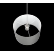Pendul Trio HOTEL metal, textil, nichel, gri, E27 - Trio-303300111