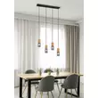 Pendul Trio TOSH metal, lemn, negru, maro, E27 - 304300432