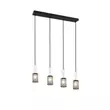 Pendul Trio TOSH metal, lemn, negru, alb, E27 - 304300434