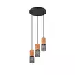 Pendul Trio TOSH metal, lemn, negru, maro, E27 - 304330332