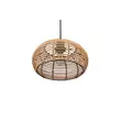 Pendul Trio INGA metal, rattan, negru, natural, E27 - 312200136