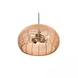 Pendul Trio INGA metal, rattan, negru, natural, E27 - 312200336