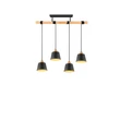 Pendul Trio HARRIS metal, lemn, negru, maro, E27 - 312700432