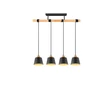 Pendul Trio HARRIS metal, lemn, negru, maro, E27 - 312700432