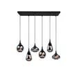 Pendul Trio LUMINA metal, sticla, negru, fumuriu, E14 - 317000632