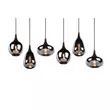 Pendul Trio LUMINA metal, sticla, negru, fumuriu, E14 - 317000632