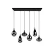 Pendul Trio LUMINA metal, sticla, negru, fumuriu, E14 - 317000632