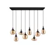 Pendul Trio LUMINA metal, sticla, negru, chihlimbar, E14 - 317000813