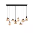 Pendul Trio LUMINA metal, sticla, negru, chihlimbar, E14 - 317000813