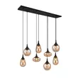 Pendul Trio LUMINA metal, sticla, negru, chihlimbar, E14 - 317000813