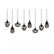 Pendul Trio LUMINA metal, sticla, negru, fumuriu, E14 - 317000832