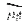 Pendul Trio LUMINA metal, sticla, negru, fumuriu, E14 - 317000832