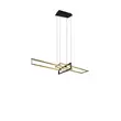 Pendul Trio SALINAS metal, negru, alama, LED, 3000K, 34W, 4200lm - 320310308