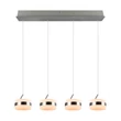 Pendul Trio DIOS metal, acril, nichel , alb, LED, 32W, 2300-3000-4000K, 3200Lm - 331410407