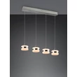 Pendul Trio DIOS metal, acril, nichel , alb, LED, 32W, 2300-3000-4000K, 3200Lm - 331410407