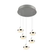 Pendul Trio DIOS metal, acril, nichel , alb, LED, 40W, 2300-3000-4000K, 4000Lm - 331430507