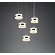 Pendul Trio DIOS metal, acril, nichel , alb, LED, 40W, 2300-3000-4000K, 4000Lm - 331430507