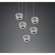 Pendul Trio DIOS metal, acril, nichel , alb, LED, 40W, 2300-3000-4000K, 4000Lm - 331430507