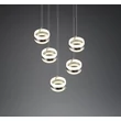 Pendul Trio DIOS metal, acril, nichel , alb, LED, 40W, 2300-3000-4000K, 4000Lm - 331430507