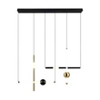 Pendul Trio MELITA metal, acril, negru, alb, alama LED, 21W, 2300-3000-4000K, 2500Lm - 331510680