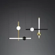 Pendul Trio MELITA metal, acril, negru, alb, alama LED, 21W, 2300-3000-4000K, 2500Lm - 331510680