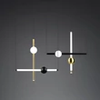 Pendul Trio MELITA metal, acril, negru, alb, alama LED, 21W, 2300-3000-4000K, 2500Lm - 331510680