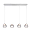Pendul Trio FLYNT metal, sticla, alb, transparent, LED, 32W, 2300-3000-4000K, 3520Lm - 331610406